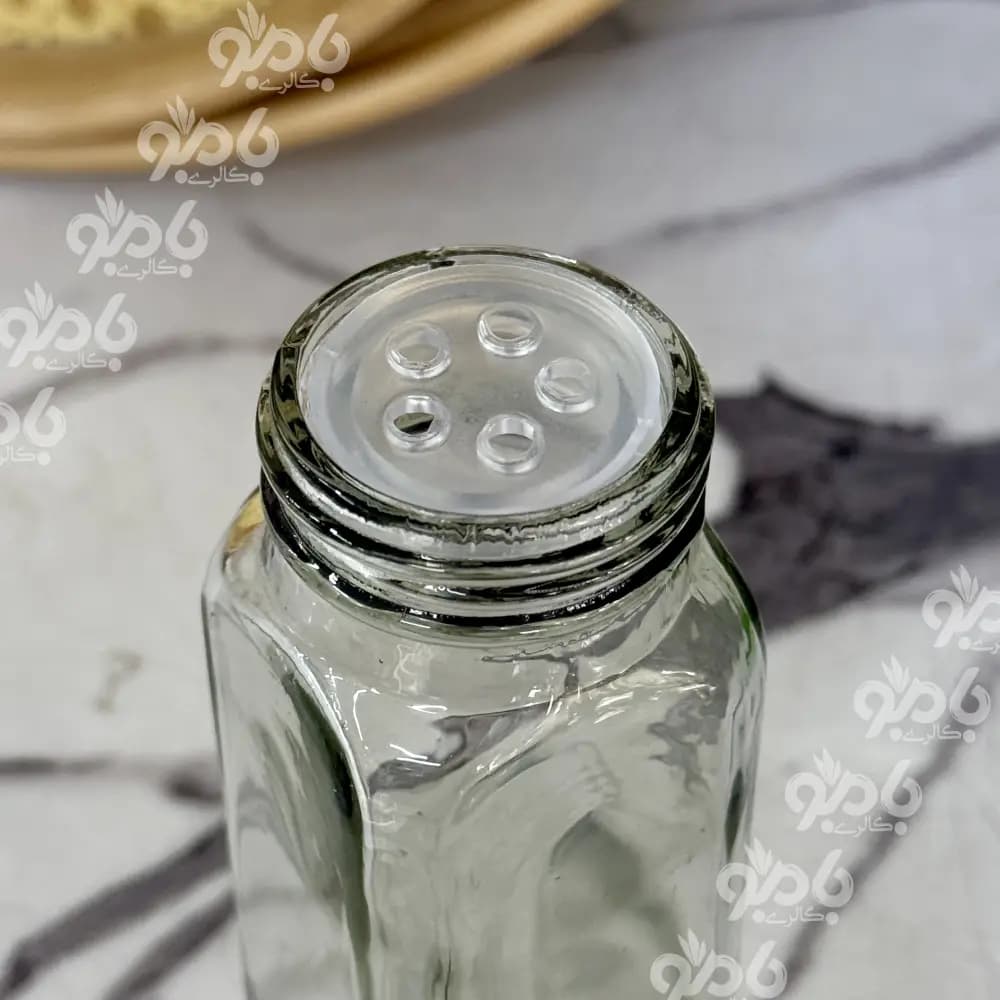 بانکه جا ادویه شیشه ای مکارتی درب فلزی — تصویر ۶