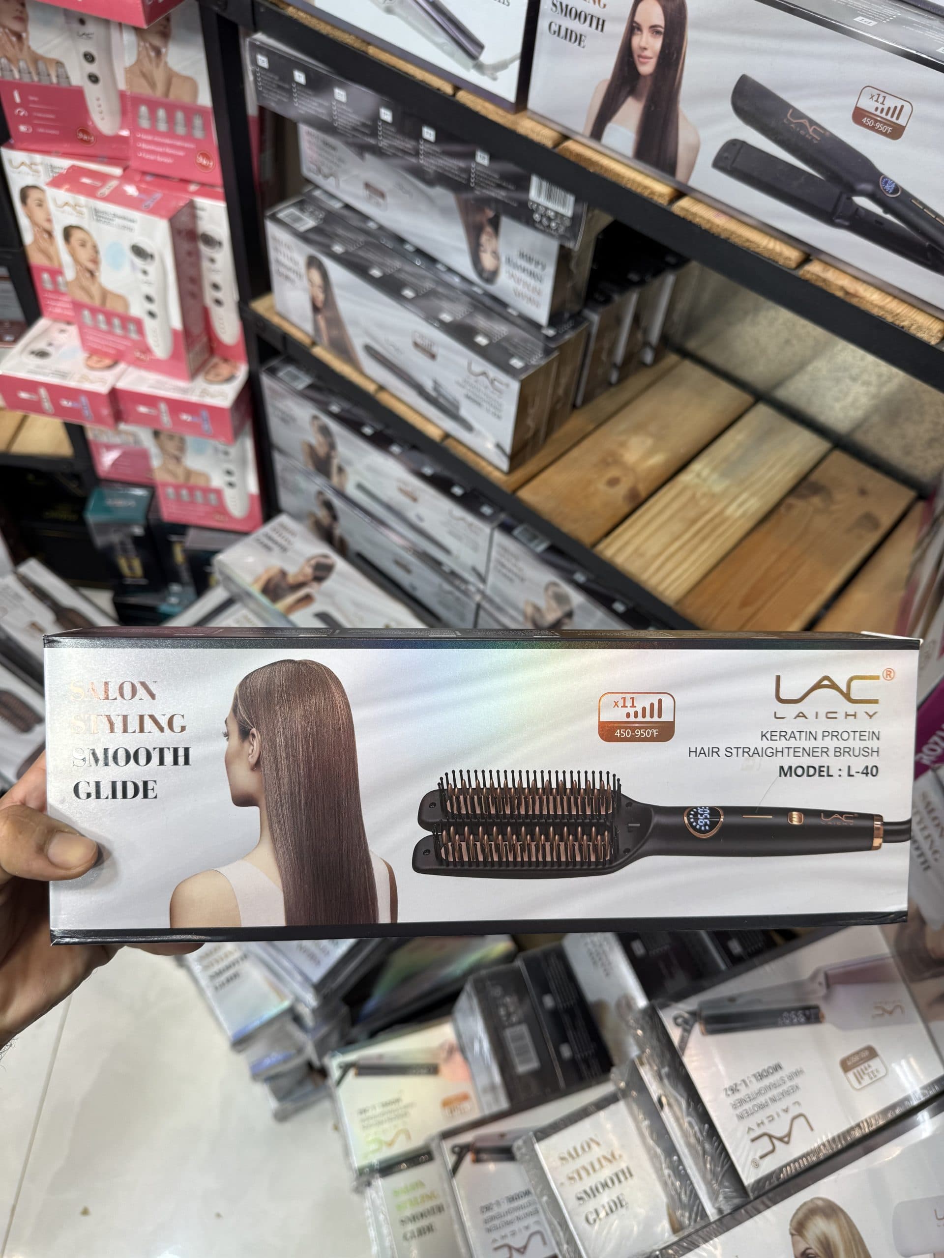 برس حرارتی و صاف‌کننده مو لایچی (LAC Laichy) مدل L-40 Keratin Protein اورجینال (عمده و تک)