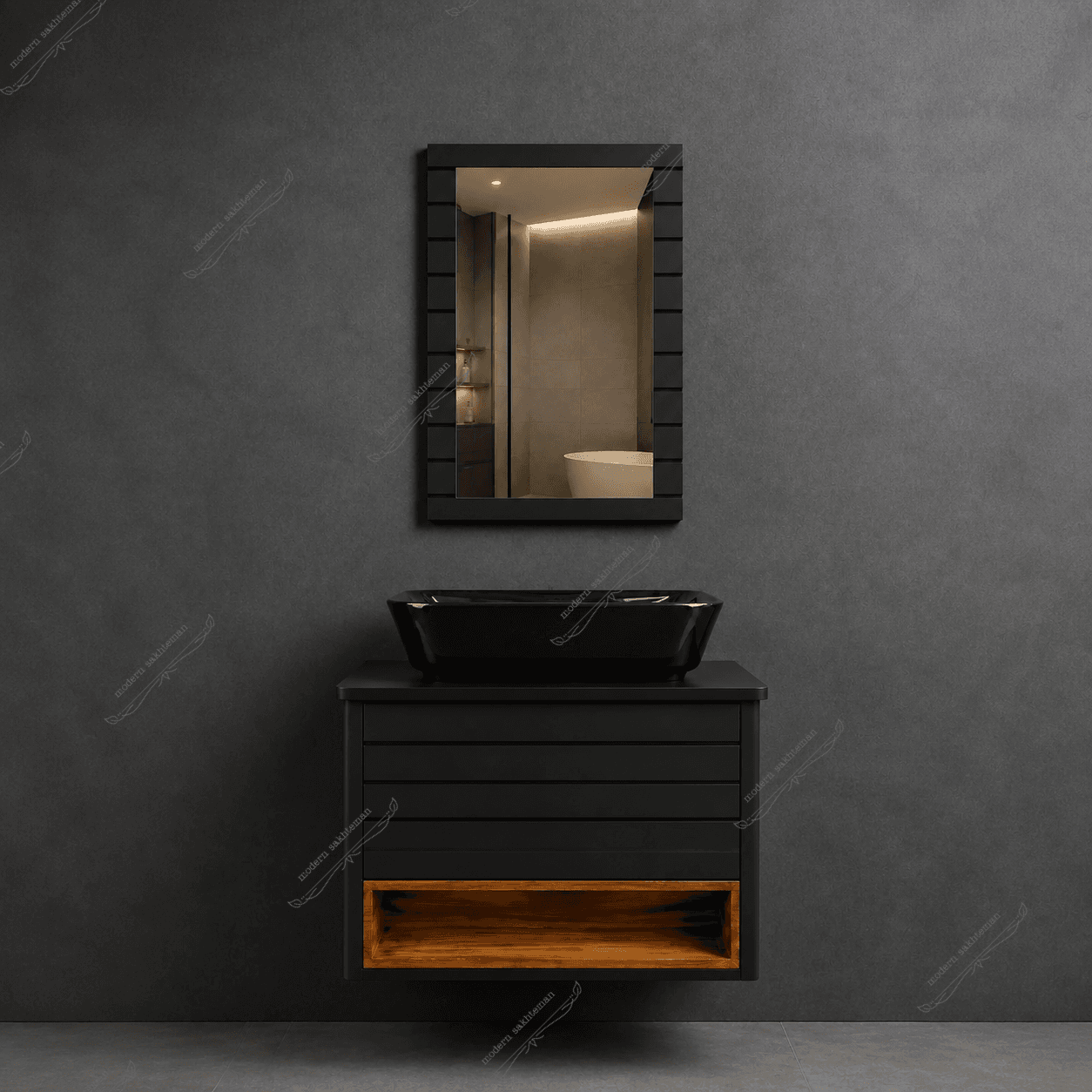 روشویی کابینتی لوکس مشکی مدل 2023