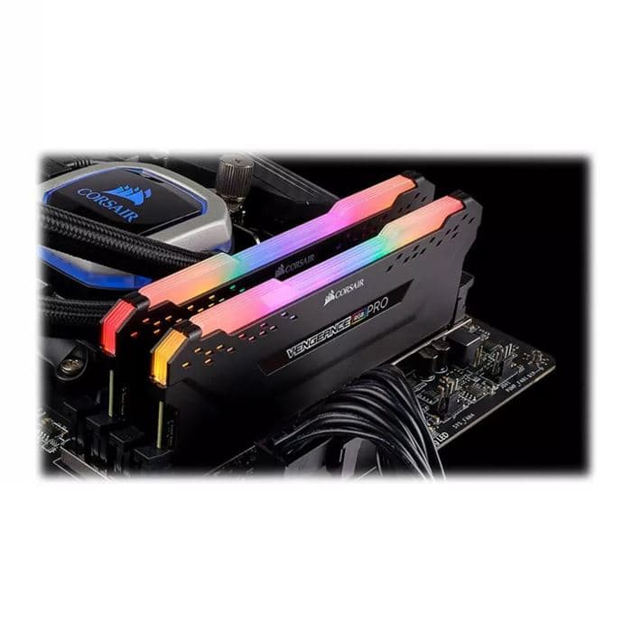 رم کامپیوتر کورسیر Corsair VENGEANCE RGB PRO با ظرفیت 32 گیگابایت و فرکانس 3200 مگاهرتز — تصویر ۵