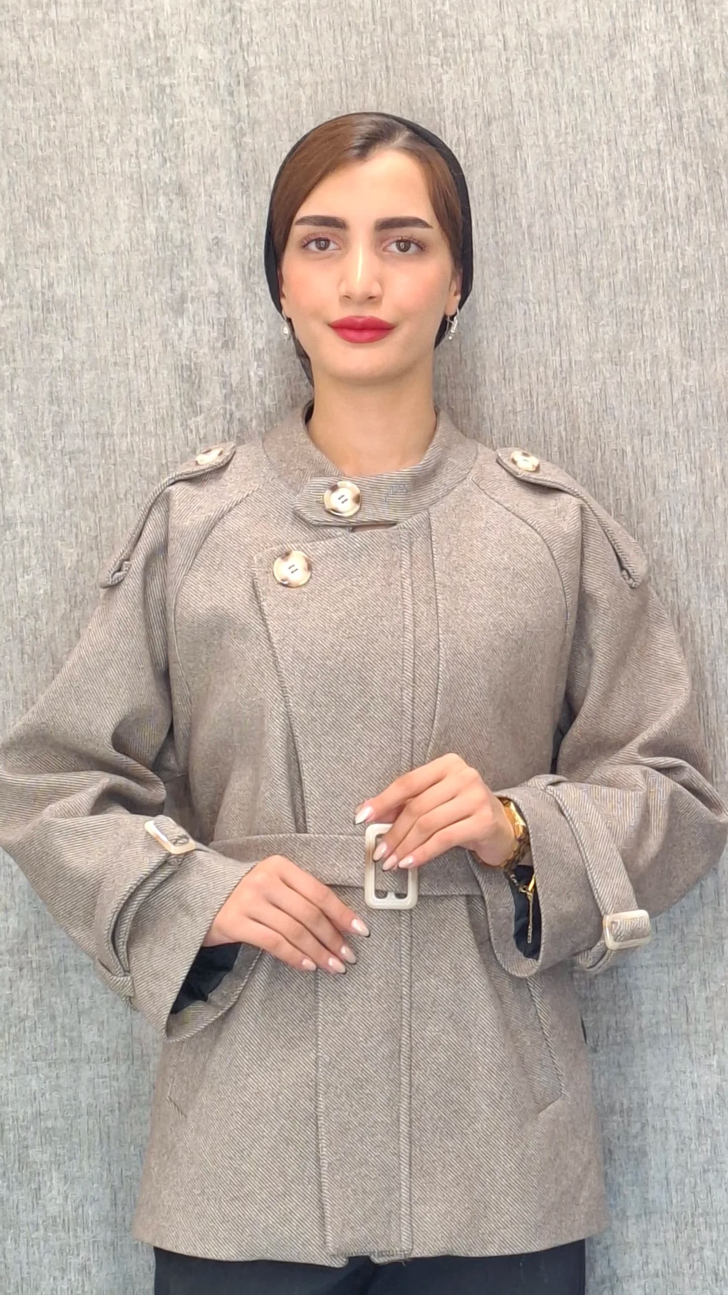 کاپشن فوتر شنل قاپک‌دار ترنچ(زنانه)