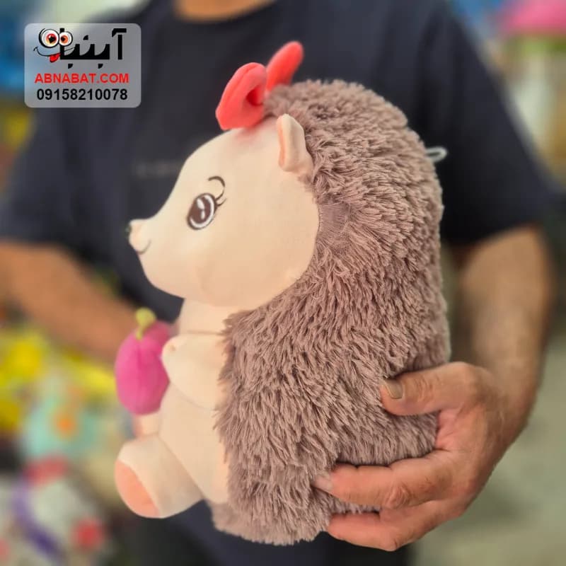 عروسک خارپشت قهوه ای روشن 40 سانتی کد 1514 — تصویر ۵