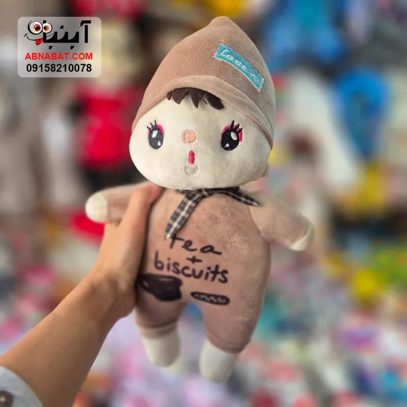 عروسک پسر بیسکوئیتی صورتی 30 سانتی کد 1510 — تصویر ۳