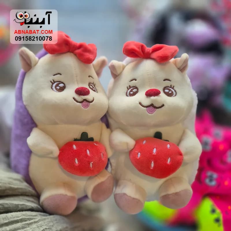 عروسک خارپشت بنفش 25 سانتی کد 1506
