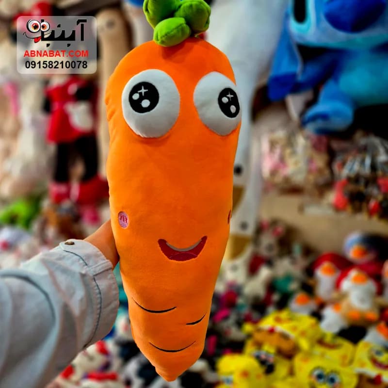 عروسک هویج نانو نارنجی 65 سانتی کد 1502 — تصویر ۲