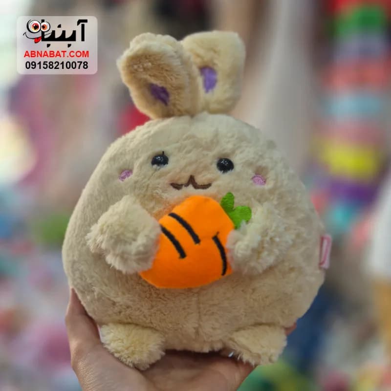 عروسک خرگوش هویج بدست زرد 25 سانتی کد 1501 — تصویر ۳