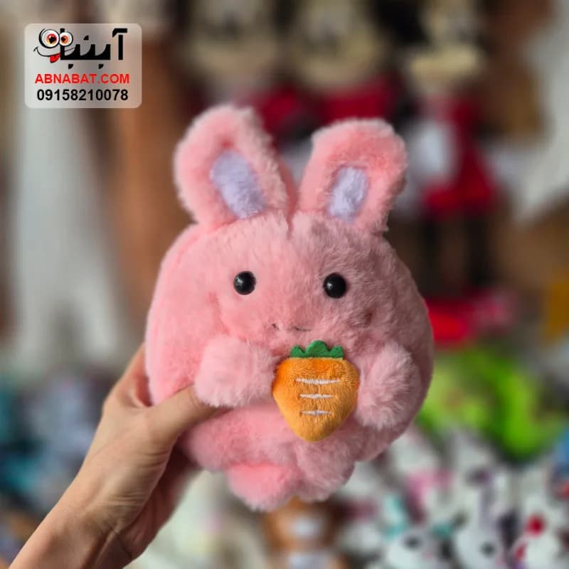 عروسک خرگوش هویج بدست زرد 25 سانتی کد 1501 — تصویر ۲