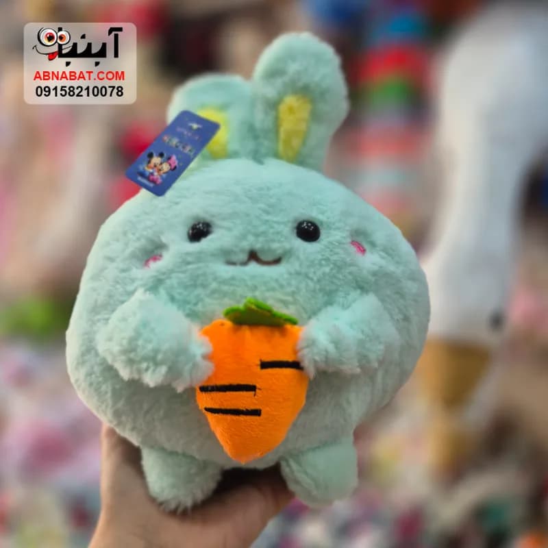 عروسک خرگوش هویج بدست زرد 25 سانتی کد 1501 — تصویر ۴