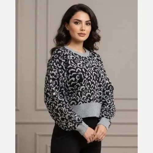 کراپ بافت پلنگی زنانه آکریل درجه یک فری سایز — تصویر ۲