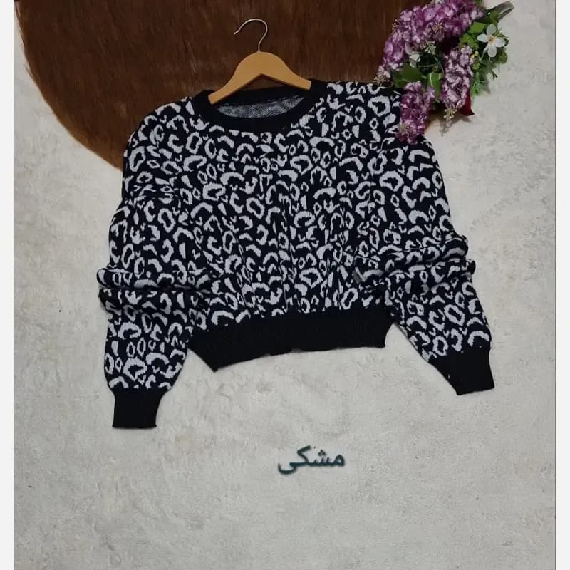 کراپ بافت پلنگی زنانه آکریل درجه یک فری سایز — تصویر ۳