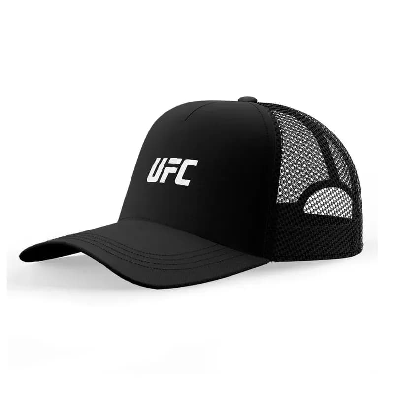 کلاه کپ پاد آفرین مدل UFC طرح ساده جنس کتان قابل تنظیم محافظت در برابر آفتاب — تصویر ۳