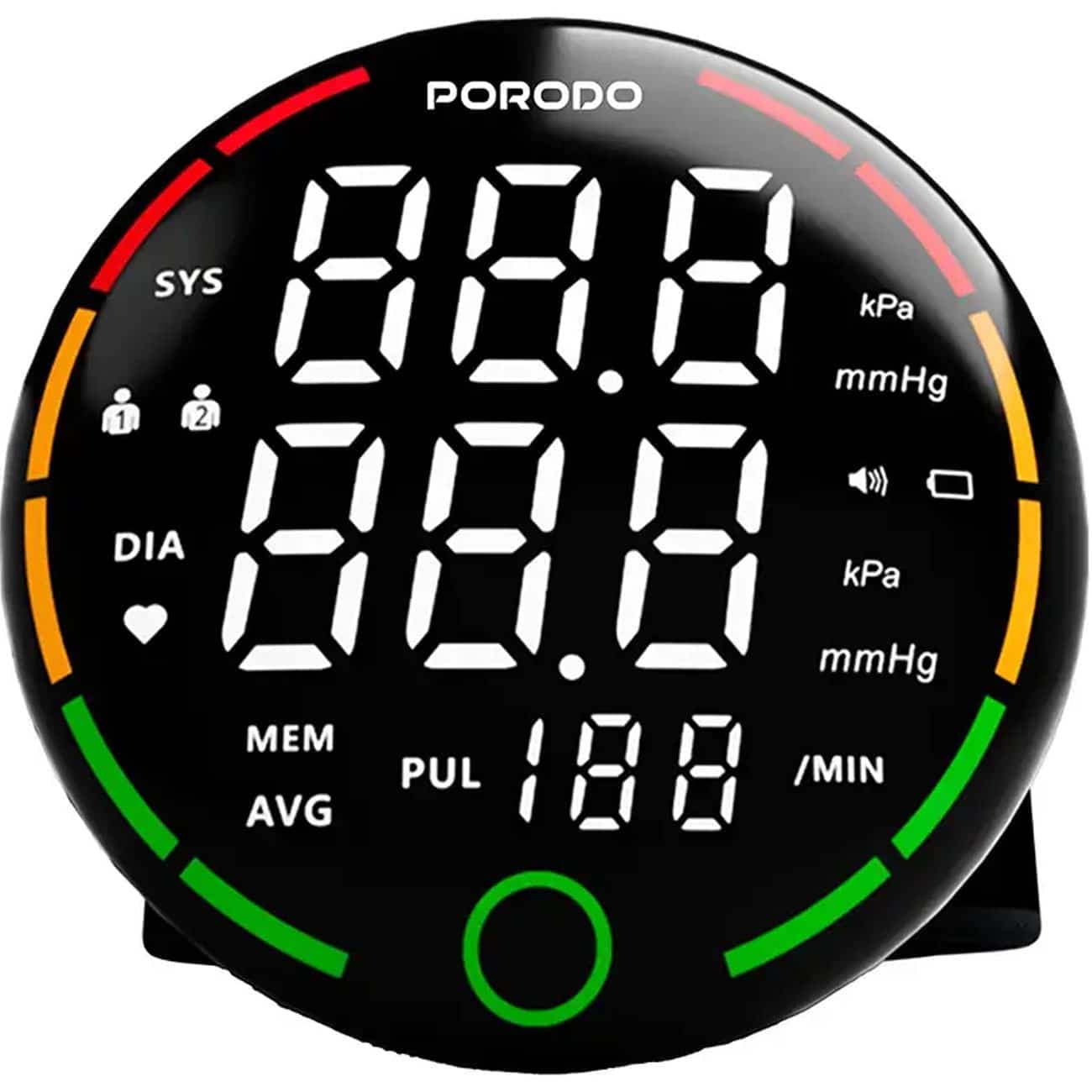 فشارسنج مچی دیجیتال پورودو Porodo مدل PDW01BBK شارژی — تصویر ۴