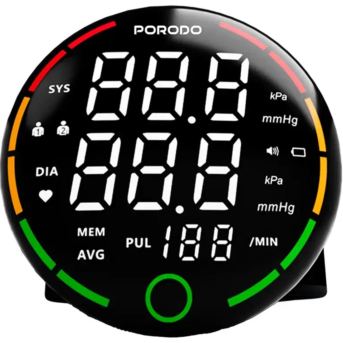فشارسنج مچی دیجیتال پورودو Porodo مدل PDW01BBK شارژی — تصویر ۱۰