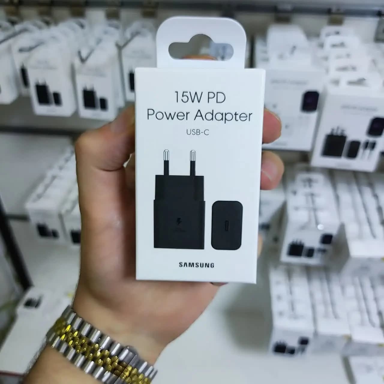 کله شارژر دو پین 15 وات سامسونگ مدل SAMSUNG 15W CHARGER EP-T1510XB — تصویر ۴