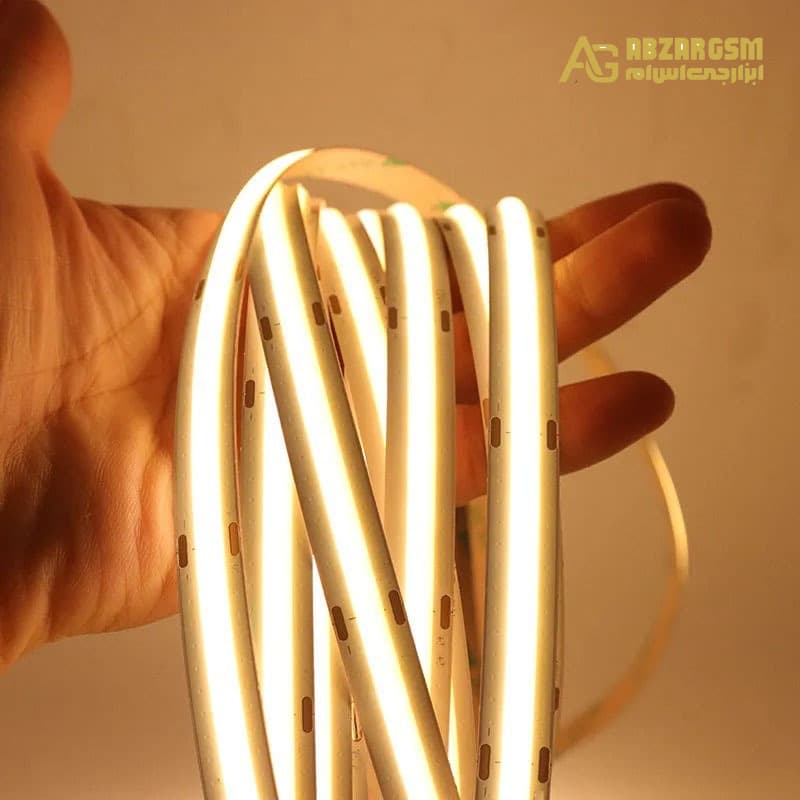 LED نواری سفید مهتابی 220 ولت COB رول 10متری — تصویر ۴
