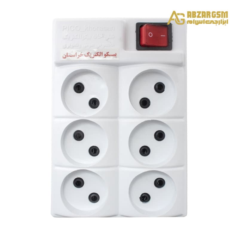قاب پلاستیکی برق 6 خانه پیکو — تصویر ۲