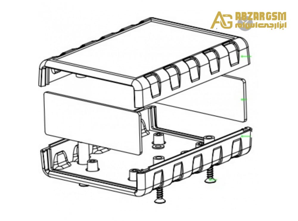 جعبه برد پلاستیکی چهار تکه مشکی مدل BMD سایز 164x100x51mm — تصویر ۴