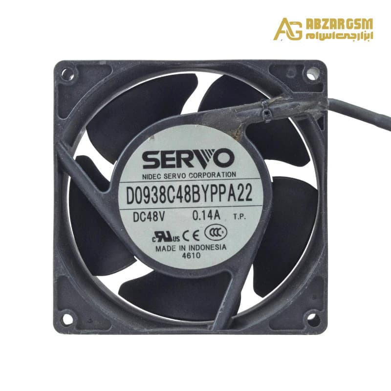 جت فن 48V-0.14A سایز 9.2×9.2×3.8cm مارک Nidec Servo مدل D0938C48BYPPA22 — تصویر ۲