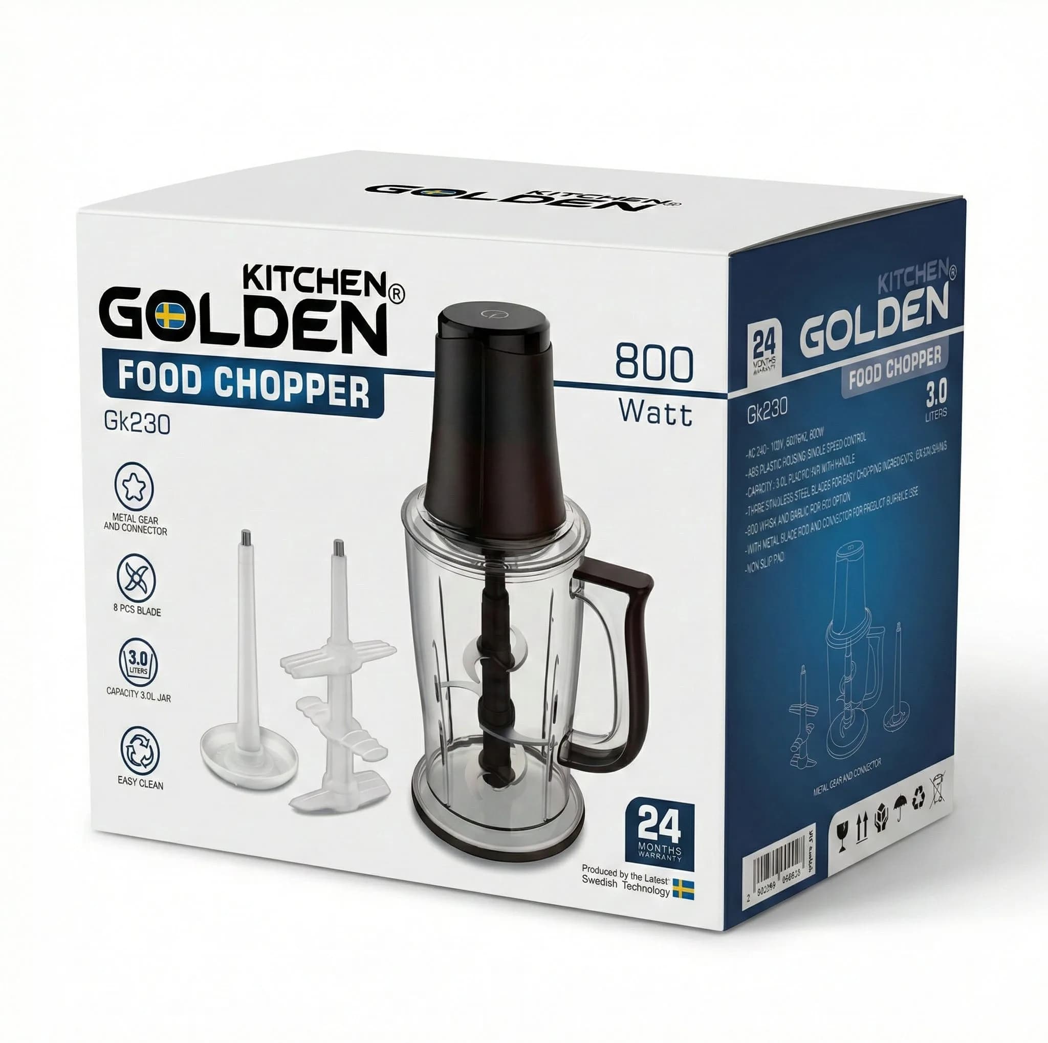 خردکن 3 لیتری گلدن کیچن مدل Gk230 — تصویر ۷