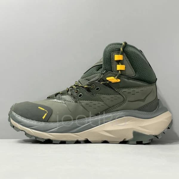 کفش کوهنوردی هوکا گورتکس سبز زیتونی / زرد Hoka Kaha 2 High GTX — تصویر ۴