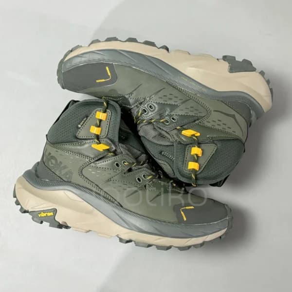 کفش کوهنوردی هوکا گورتکس سبز زیتونی / زرد Hoka Kaha 2 High GTX — تصویر ۳