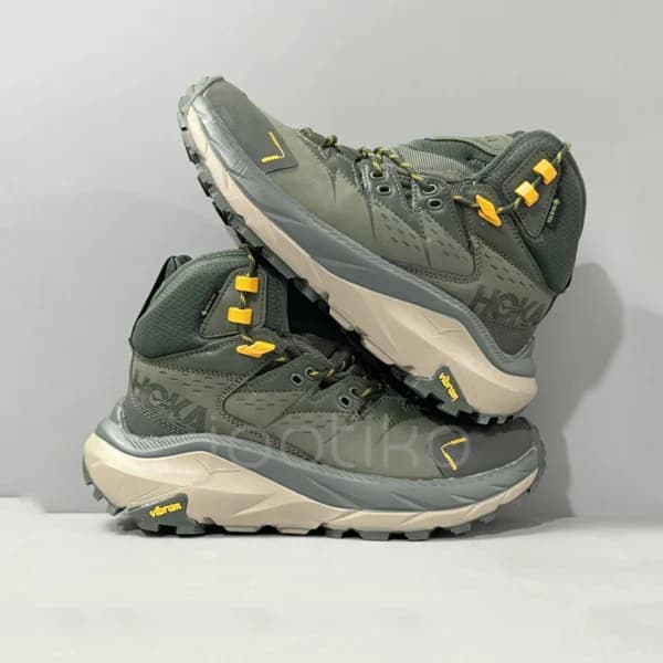 کفش کوهنوردی هوکا گورتکس سبز زیتونی / زرد Hoka Kaha 2 High GTX — تصویر ۷