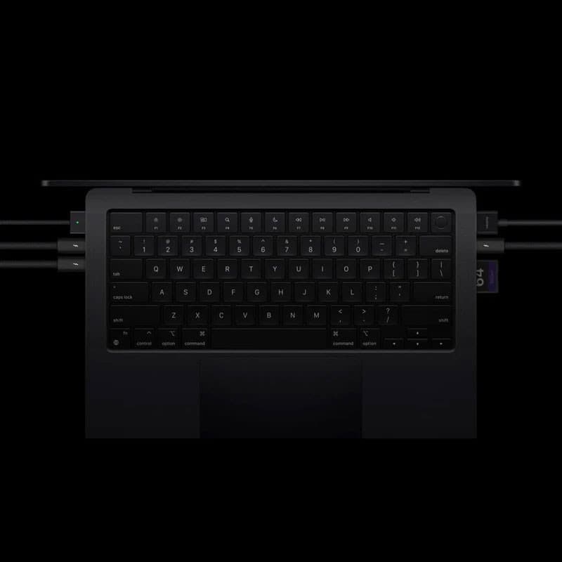 لپتاپ 14.2 اینچی اپل مدل MacBook Pro MGDN4 2026 LLA، پردازنده M5 Pro با 15 هسته پردازشی و گرافیک یکپارچه 16 هستهای، 24 گیگابایت رم، حافظه داخلی SSD با ظرفیت 1 ترابایت ، نمایشگر Liquid Retina Mini-LE — تصویر ۱۰