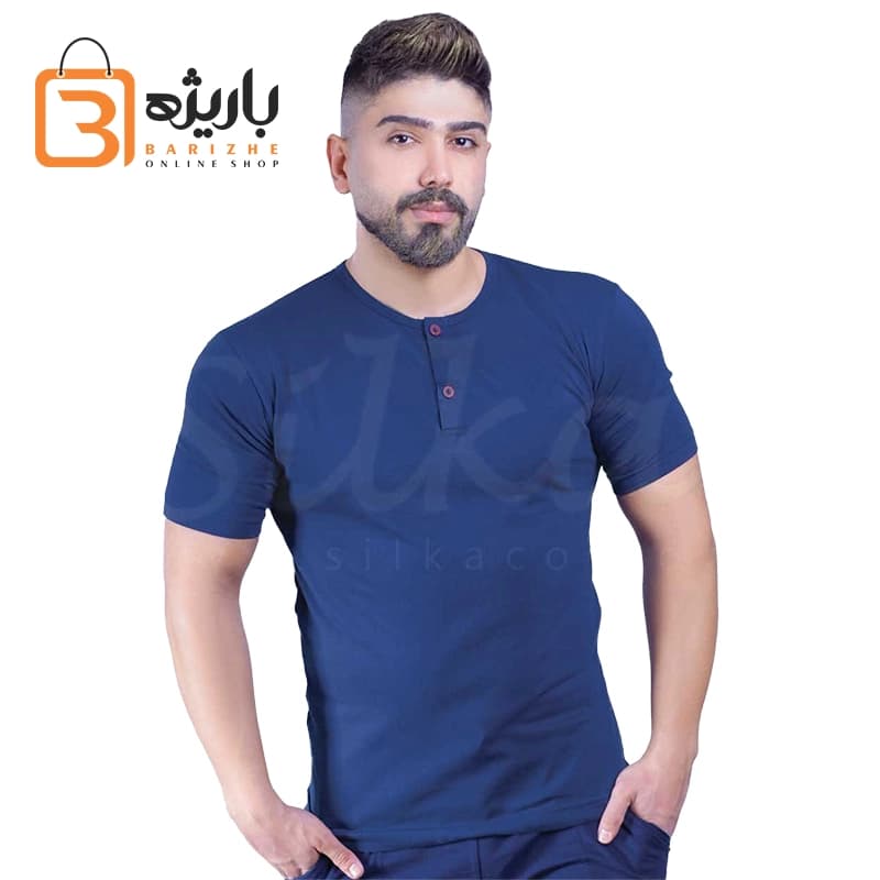 تیشرت مردانه دکمه دار