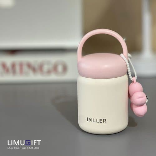 مینی تراول ماگ دیلر با آویز پاندا و شکوفه 200 میل-Diller کد 0259 — تصویر ۲