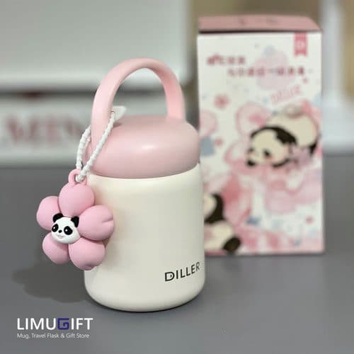 مینی تراول ماگ دیلر با آویز پاندا و شکوفه 200 میل-Diller کد 0259 — تصویر ۴