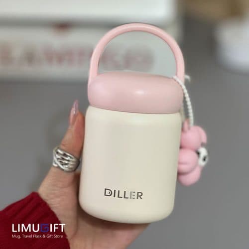 مینی تراول ماگ دیلر با آویز پاندا و شکوفه 200 میل-Diller کد 0259 — تصویر ۸