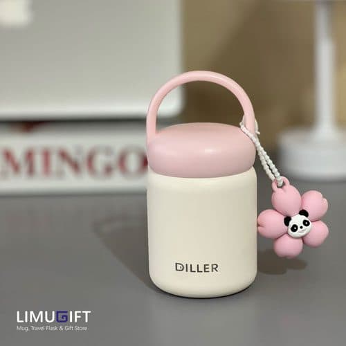 مینی تراول ماگ دیلر با آویز پاندا و شکوفه 200 میل-Diller کد 0259 — تصویر ۳