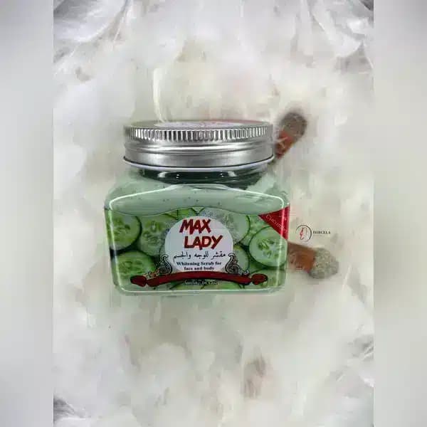 اسکراب شنی پوست مکس لیدی max lady با عصاره خیار