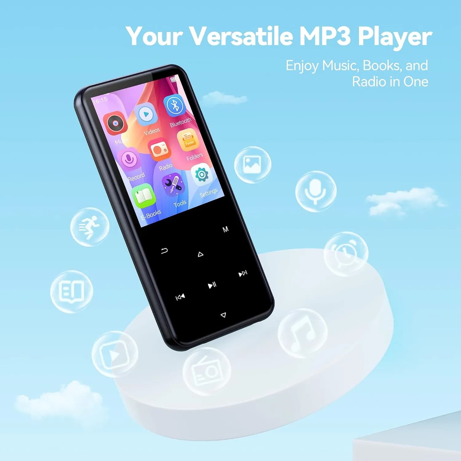 پخشکننده موسیقی MP3 بلوتوثی برند AGPTEK مدل JP8933 — تصویر ۸