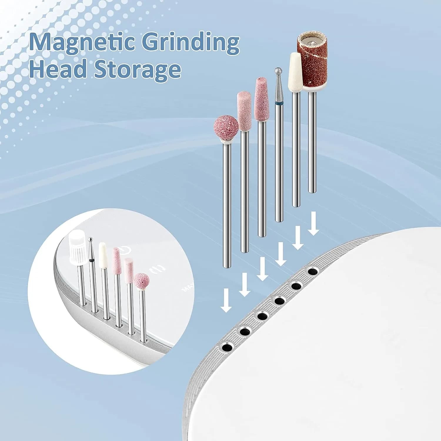 دستگاه سوهان برقی ناخن با سرعت 35000 دور در دقیقه برند Madenia مدل JMD-108 (استوک کارکرده) — تصویر ۲
