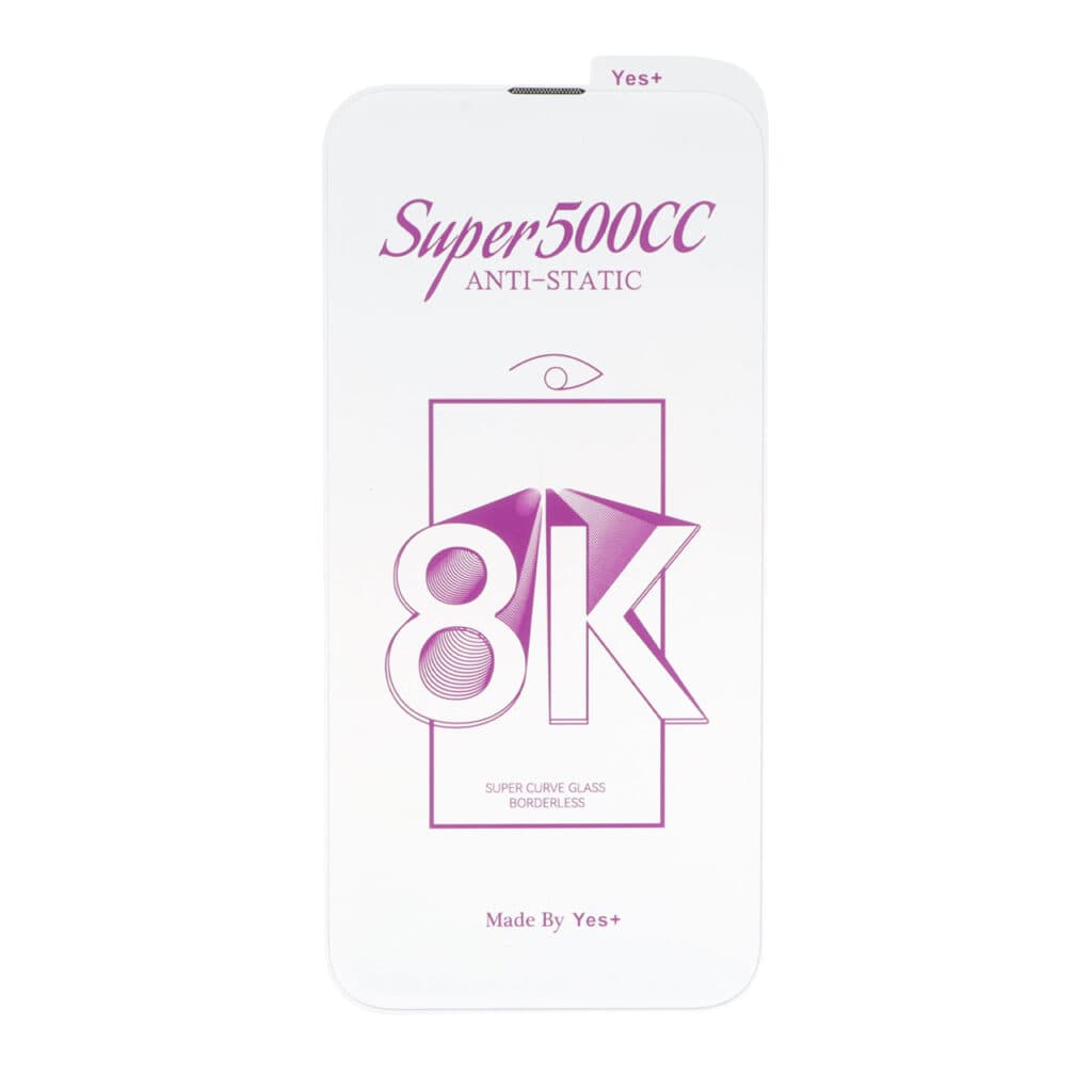محافظ صفحه نمایش شیشه ای اورجینال بدون حاشیه Super 500CC 8K Yes Plus مدل Apple iPhone 13 Pro Max / iPhone 14 Plus — تصویر ۲