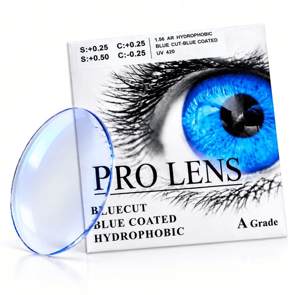 عدسی عینک پرو لنز (Pro Lens) مدل ۱.۵۶ بلوکات – آنتی‌رفلکس و آب‌گریز
