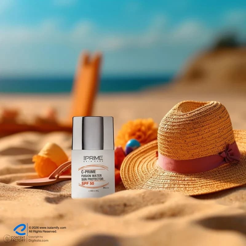 پرایم فلوئید ضدآفتاب بیرنگ SPF50 مناسب انواع پوست 40 میلیلیتر — تصویر ۵
