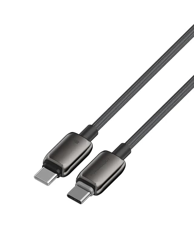 کابل 100 سانتی متر USB C به USB C پاورولوژی Powerology Zinco Series USB-C to USB-C PWDC240DGY — تصویر ۳
