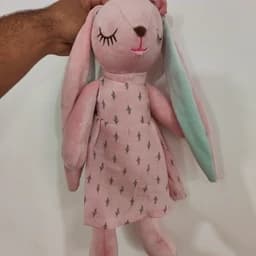 عروسک خرگوش آنجل40 سانت خرگوش گوش دراز خرگوش خارجی خرگوش انجل خرگوش صورتی پارچه خارجی — تصویر ۴