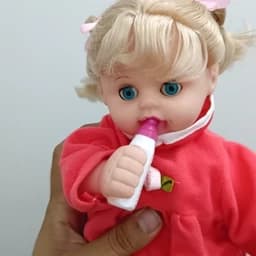 عروسک موزیکال و چراغدار بهمراه شیشه شیر عروسک چشم متحرک با شیشه شیر موزیکال خارجی عروسک آوازخوان آهنگ رمضان گناباد شاپ — تصویر ۵