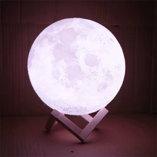 چراغ خواب سهبعدی طرح کره ماه (Moon Lamp) — تصویر ۳
