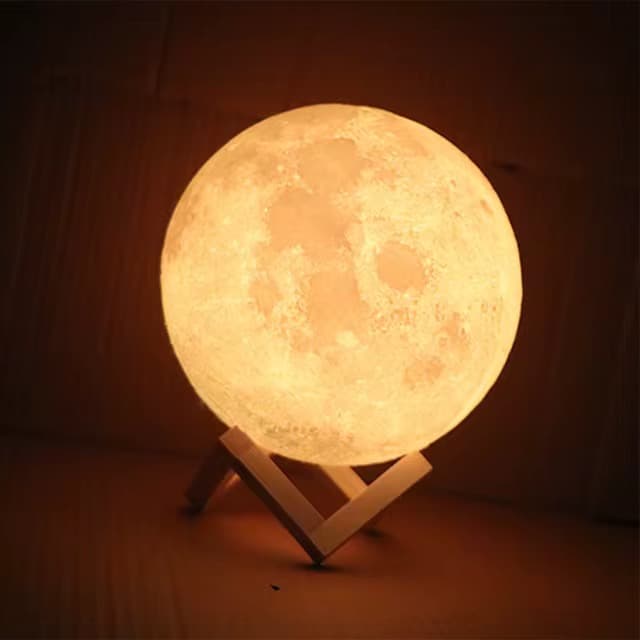 چراغ خواب سهبعدی طرح کره ماه (Moon Lamp) — تصویر ۲