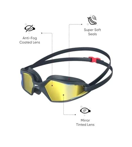 عینک شنا حرفه‌ای Speedo مدل Hydropulse – راحتی فوق‌العاده و دید شفاف (Unisex) — تصویر ۲