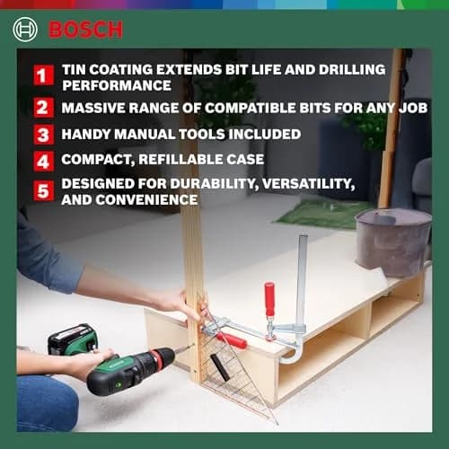 جعبه ابزار، مته و سری پیچ‌گوشتی ۱۰۳ عددی تیتانیوم بوش (Bosch) مدل 2607019331 — تصویر ۲