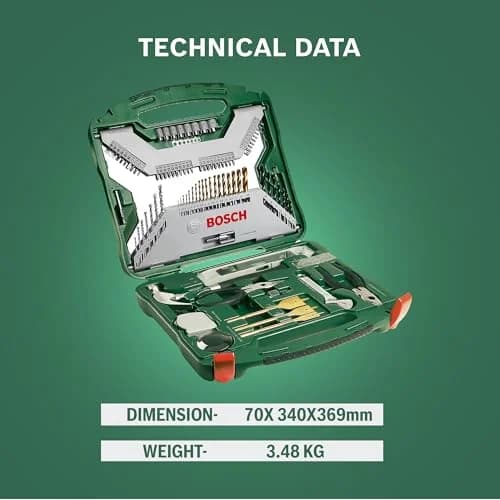 جعبه ابزار، مته و سری پیچ‌گوشتی ۱۰۳ عددی تیتانیوم بوش (Bosch) مدل 2607019331 — تصویر ۵