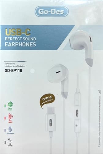 هندزفری سیمی USB-C گو دس مدل GD-EP118 — تصویر ۲