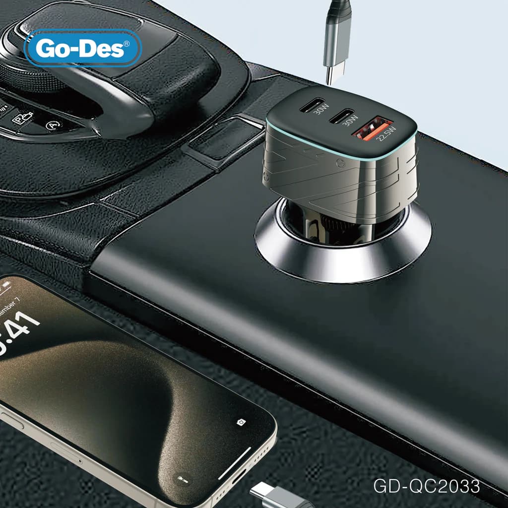 شارژر فندکی گو دس مدل GD-QC2033 — تصویر ۲