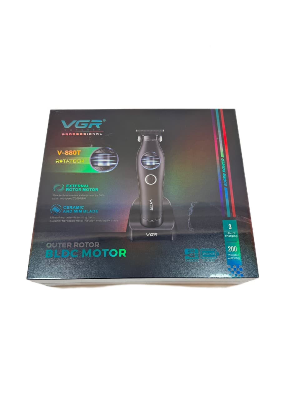 ماشین اصلاح موی صورت شارژی وی جی آر مدل V-880T — تصویر ۸