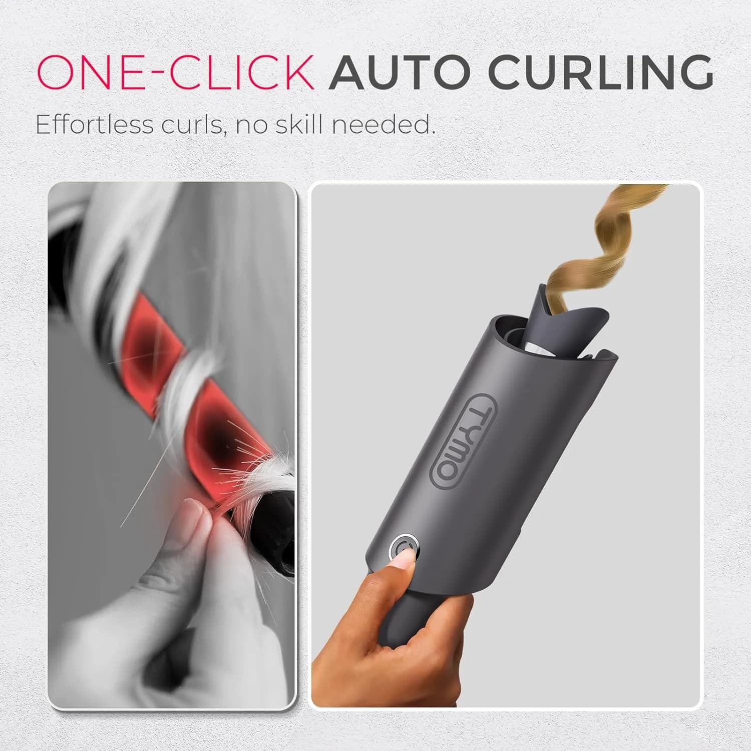 فرکننده مو چرخشی اتوماتیک TYMO CURLPRO مدل Beach Waves — تصویر ۳